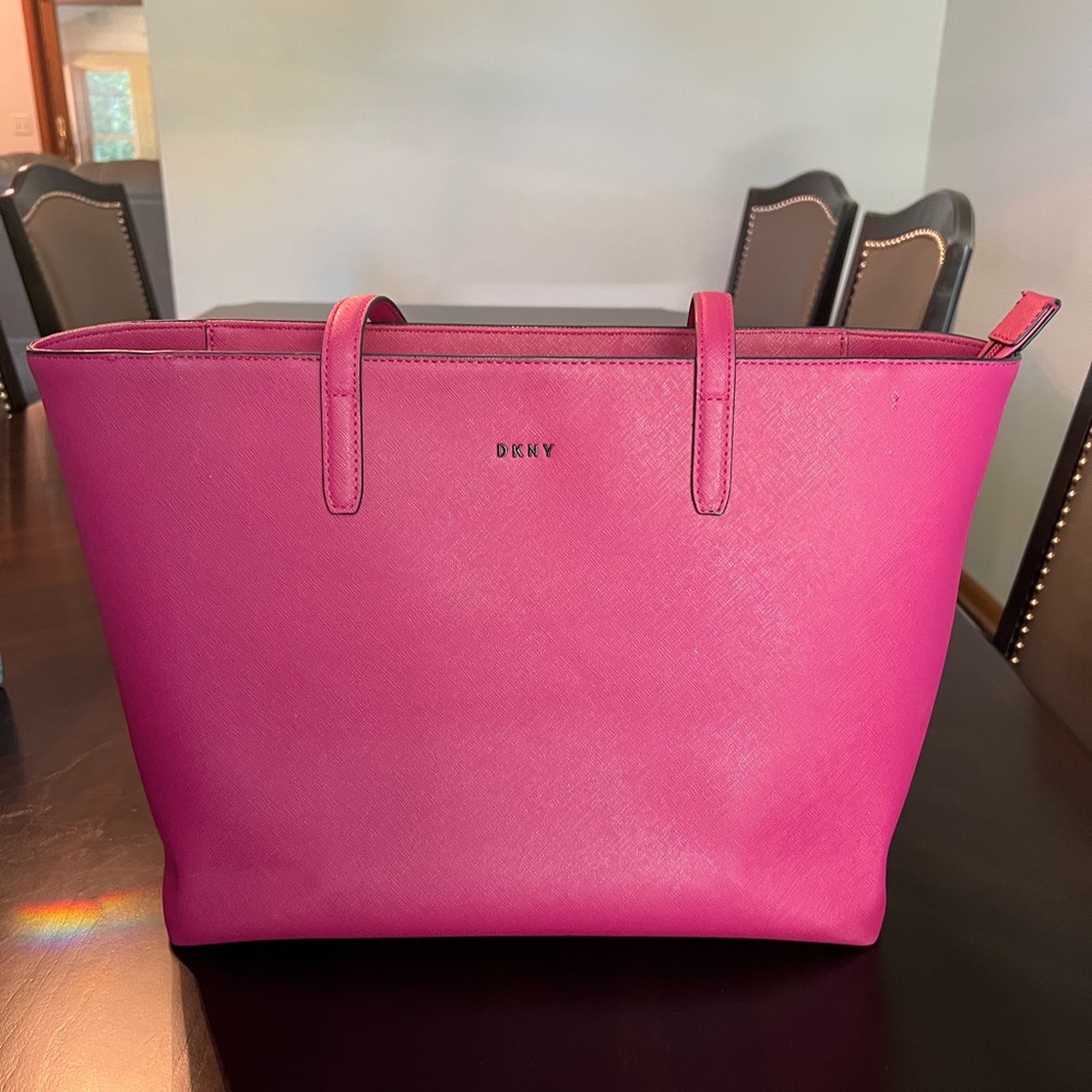 Magenta Pink DKNY tote bag